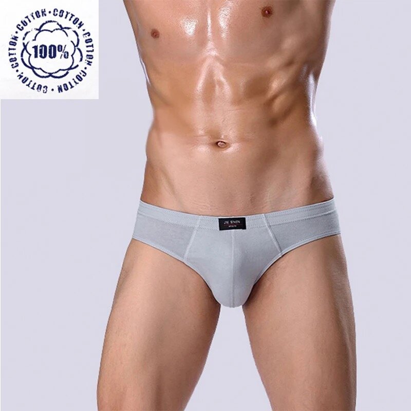 6Pcs/Men's Underwear Cotton Middle-aged Men's Briefs Sexy Boxer Solid Color High-stretch Mid-waist Pants Breathable Men's Shorts