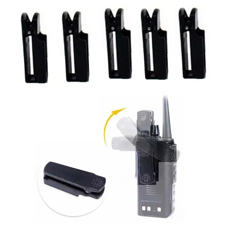 Clipe de cinto walkie talkie para rádio bidirecional, bf-a58, uv-9r plus, gt-3wp, uv-xr, bf-9700, conjunto de 5 peças