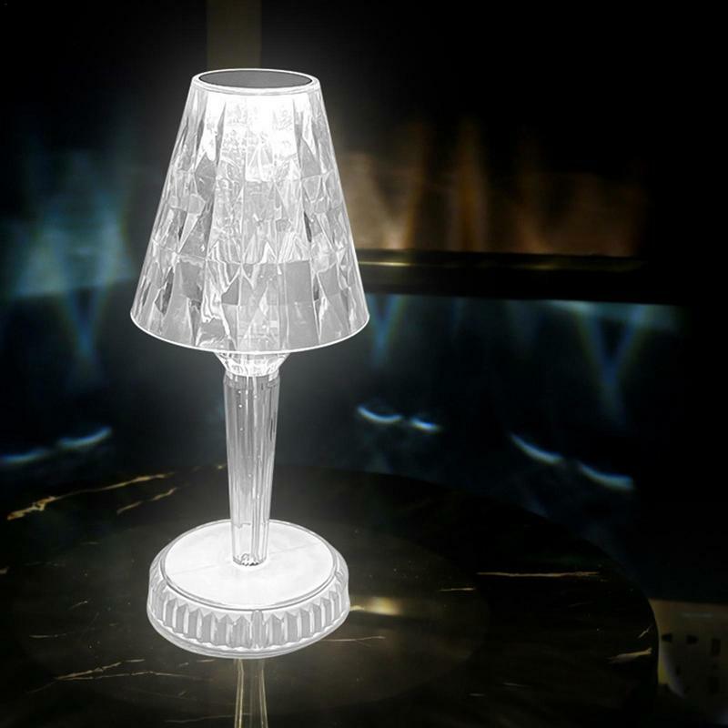 LED Crystal Table Lamp Bedroom Atmosphere Lamp Projector USB Touch Night Light Decorative Lights For Room Decor