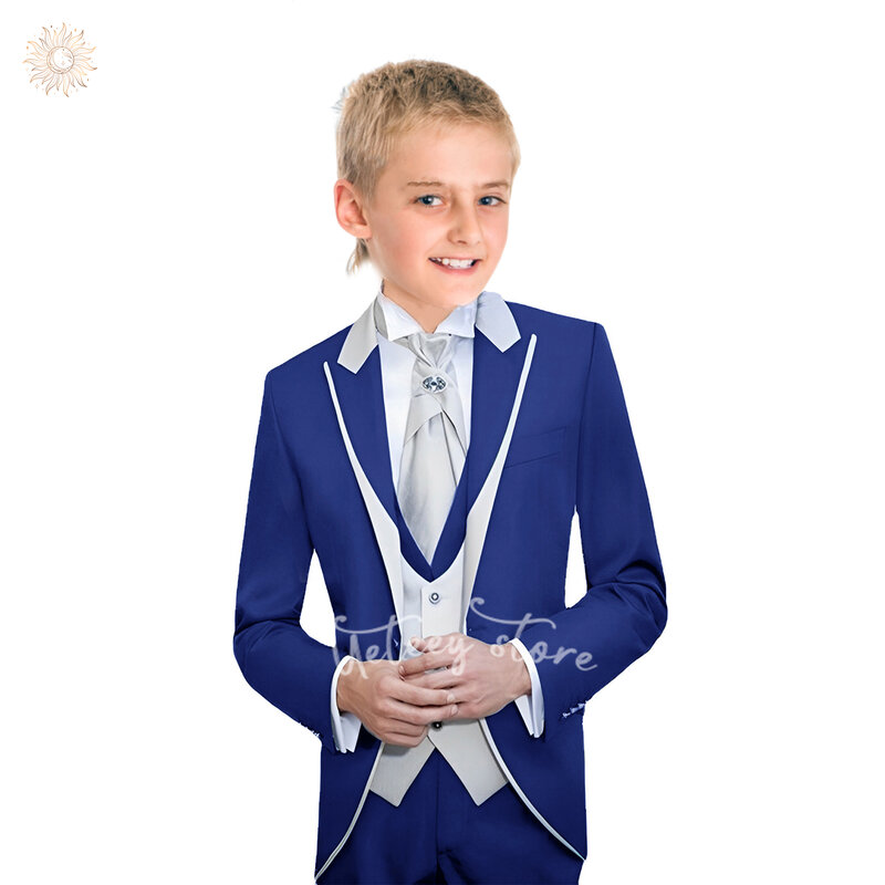 Ueteey Jungen passt zu klassischen Smoking Blazer Weste Hosen Set Slim Fit 3 Stück Anzug Set für Hochzeit Abschluss ball Party