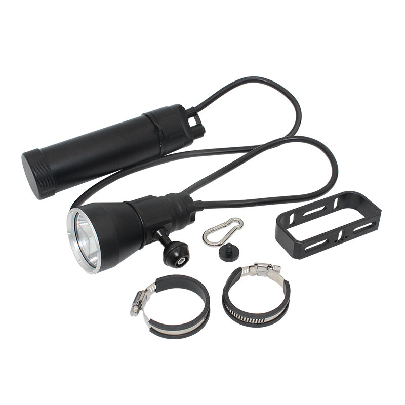 Uranusfire-latarka LED XHP70.2 do nurkowania, kanister, 4000lm, wodoodporna, latarka do nurkowania, podwodne wideo, zasilana 8*18650