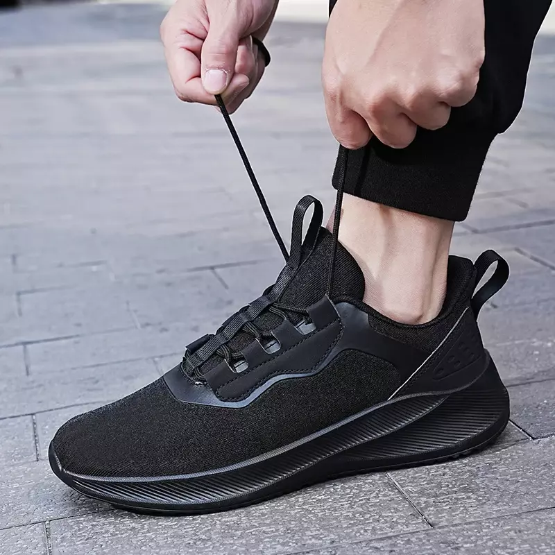2024 Comfortable Running Shoe Fly Woven Breathable Men's Shoes Outdoor Fitness Sports Trend Shoes