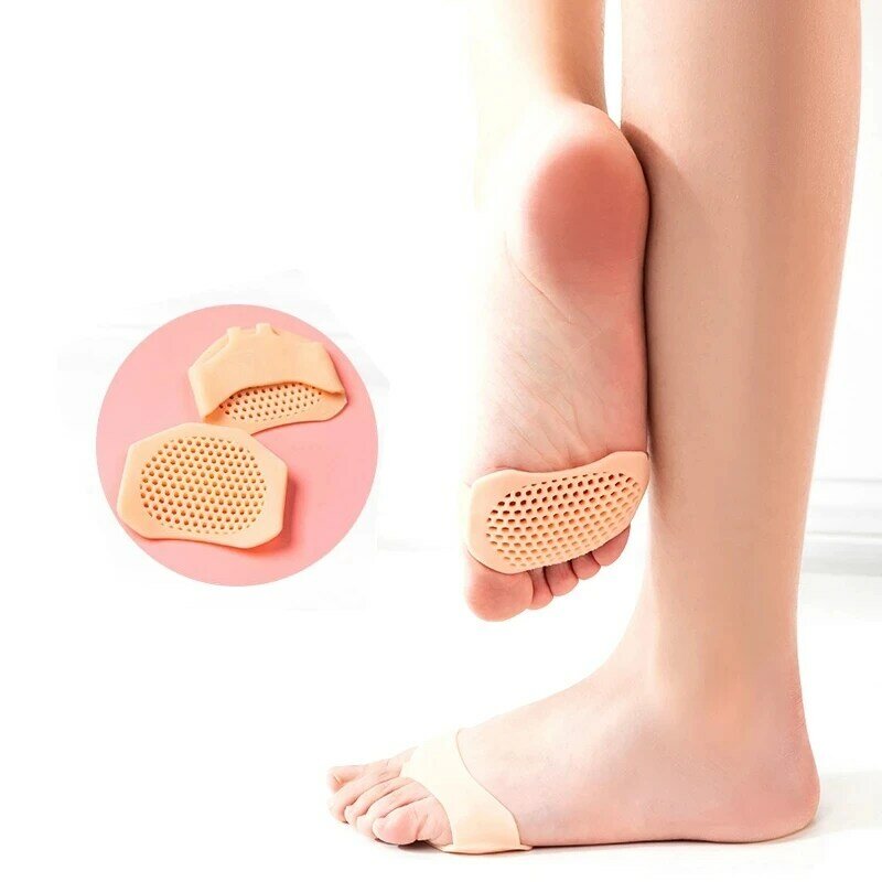 Silikonowe przednie stopy poduszki pod śródstopie ulga w bólu ortezy masaż stóp antypoślizgowe ochraniacze szpilki elastyczna poduszka pielęgnacja stóp