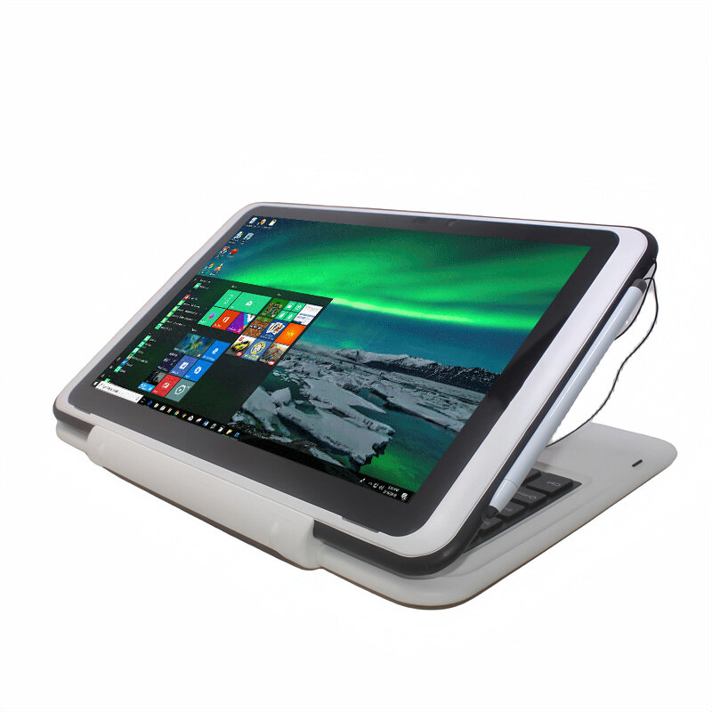 Hadiah pasif pen10,1 ''64 Bit 2in1 Windows 10 Tablet dengan Docking Keyboard 2GB + 32GB x5-Z8350 CPU kompatibel HDMI 10 poin sentuh