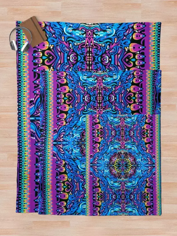 Couverture de jet de réflexion de mandala, couvertures de glouton décoratives