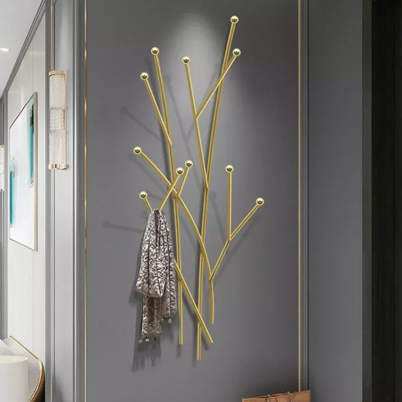 Nordic Light Luxus Eingang Kleider ständer kreative Badezimmer Wandbehang Haken einfache Schlafzimmer Kleiderbügel Wand haken