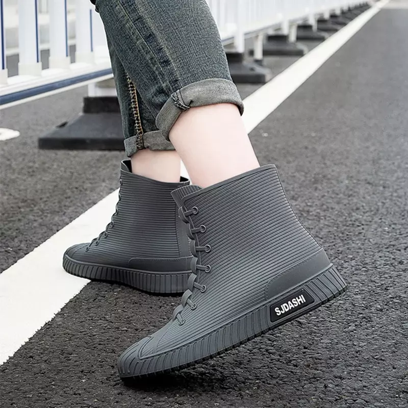 Couple Rain Boots 2024 Summer New Fashion All-match Rubber Boots Non-Slip Waterproof Work Boots Comfortable Fishing Shoes 36-44