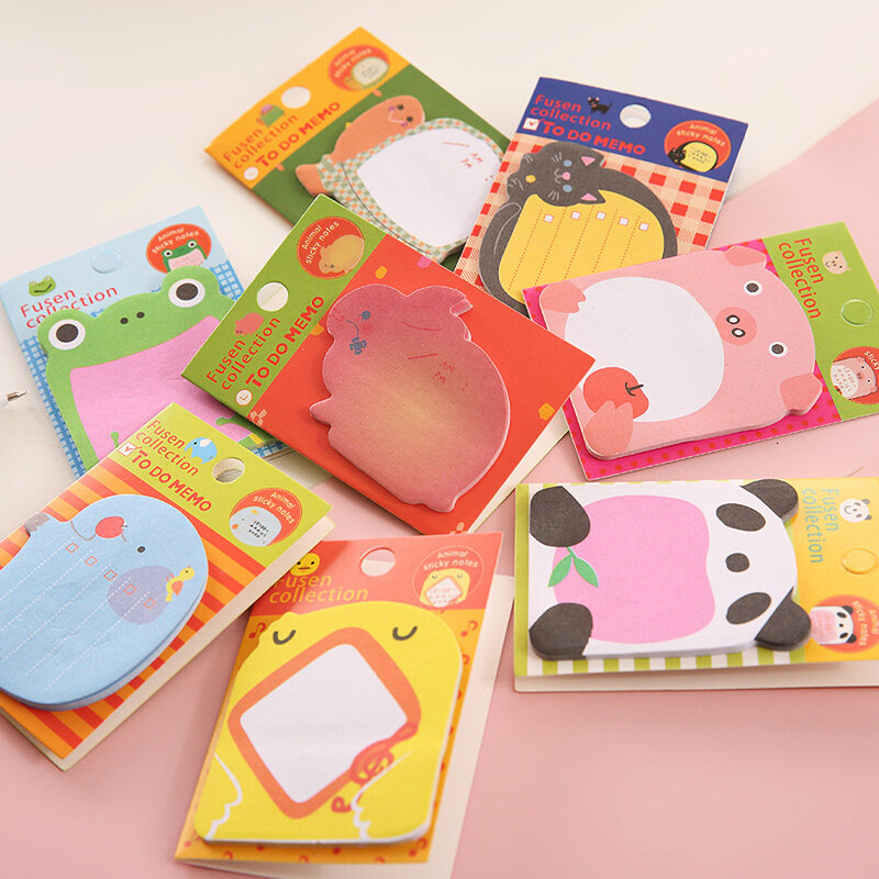 Cartoon Cute Animal Sticky Notes Note Notepad Student Stationery School Memo Pads Sticker for Children Gifts Chicken