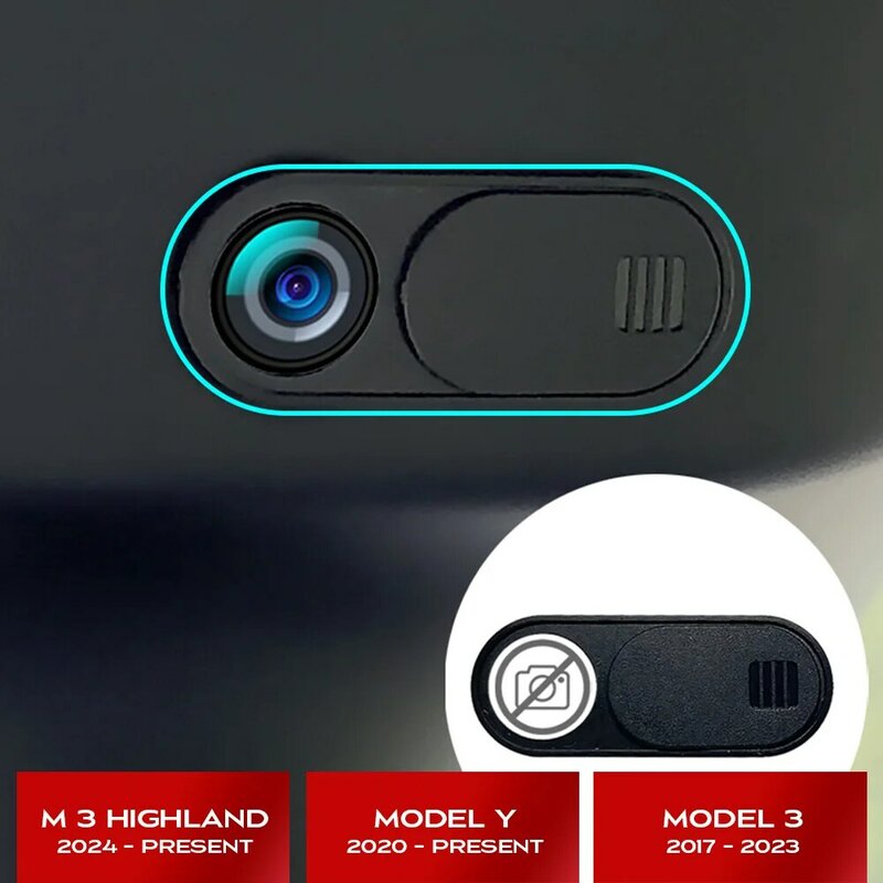 Cubierta de cámara de coche para Tesla Model 3 Y, bloqueador deslizante de cámara web, Protector de privacidad, compatible con tableta, PC, portátil, iPad, 1 / 5 piezas