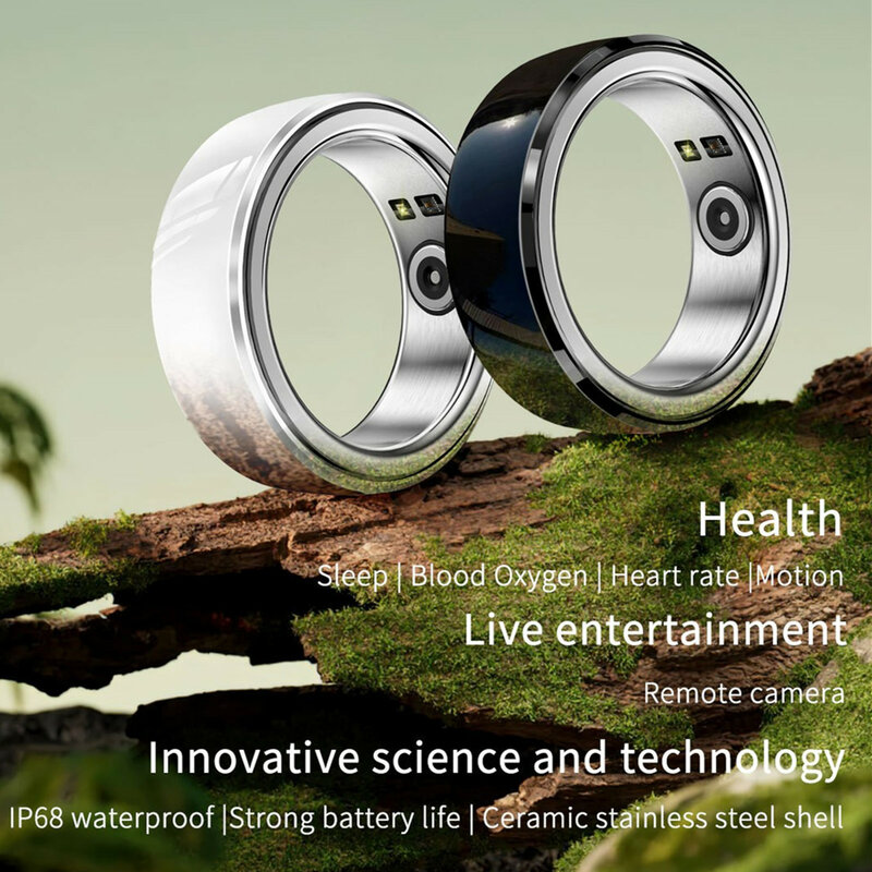 Inteligentny pierścień stop magnezu stali nierdzewnej NFC nocny Monitor pracy serca zdrowia IP68 3ATM telefon wodoodporny miłośników sportowa bransoletka Bluetooth