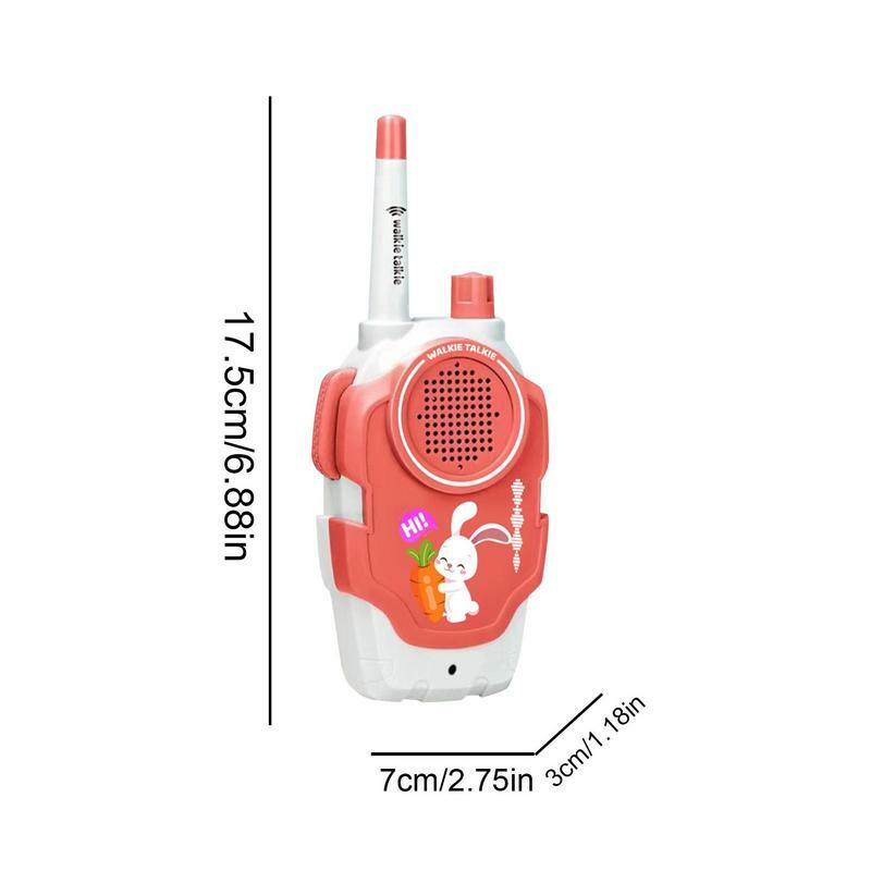 Mini Walkie Talkie portátil para crianças, Walkie-Talkie sem fio inteligente para meninos e meninas, Animal dos desenhos animados, Rádio bidirecional