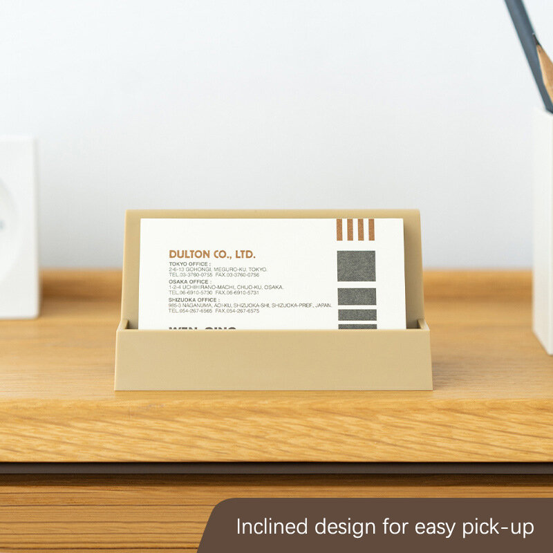 Etykieta z imieniem stojak na karty do przechowywania wizytownik na karty biznesowe pudełko kartonowe kreatywny jednolity kolor prosty wygodny schowek na karty