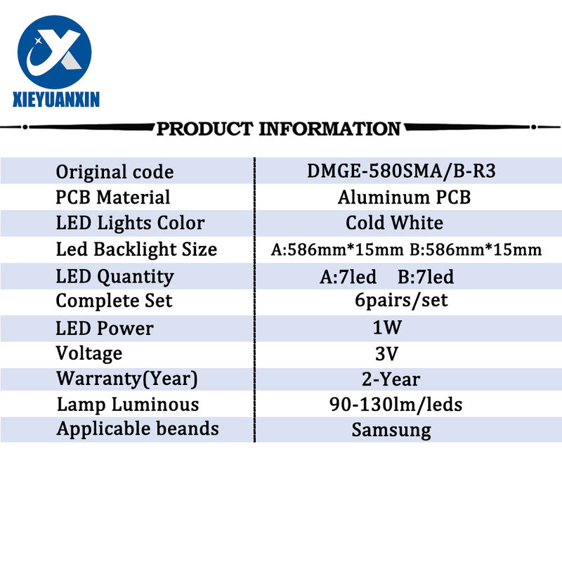 Tira de LED para retroiluminación de TV Samsung, para modelos 2014SVS58 MEGA, 3228 L R, REV1.2, UE58J5270, UE58H5200, UE58J5200, BN96-32772A, UE58J5000, UE58J5200A
