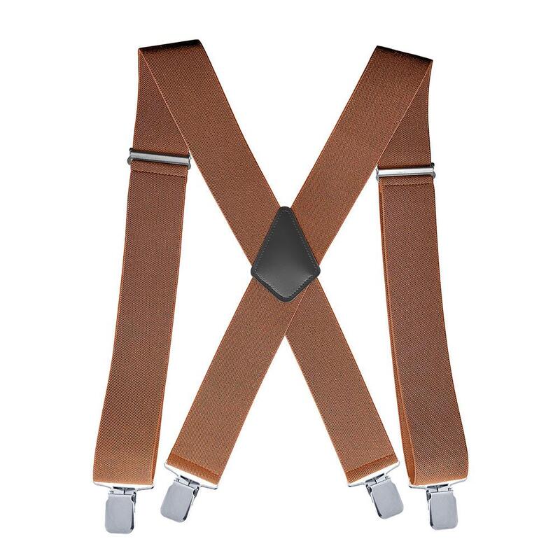 5.0cm Three-clip Extended Suspenders Men's Suspenders Are Convenient For Work Suspenders Widened Extended Suspenders Wholes S5N9