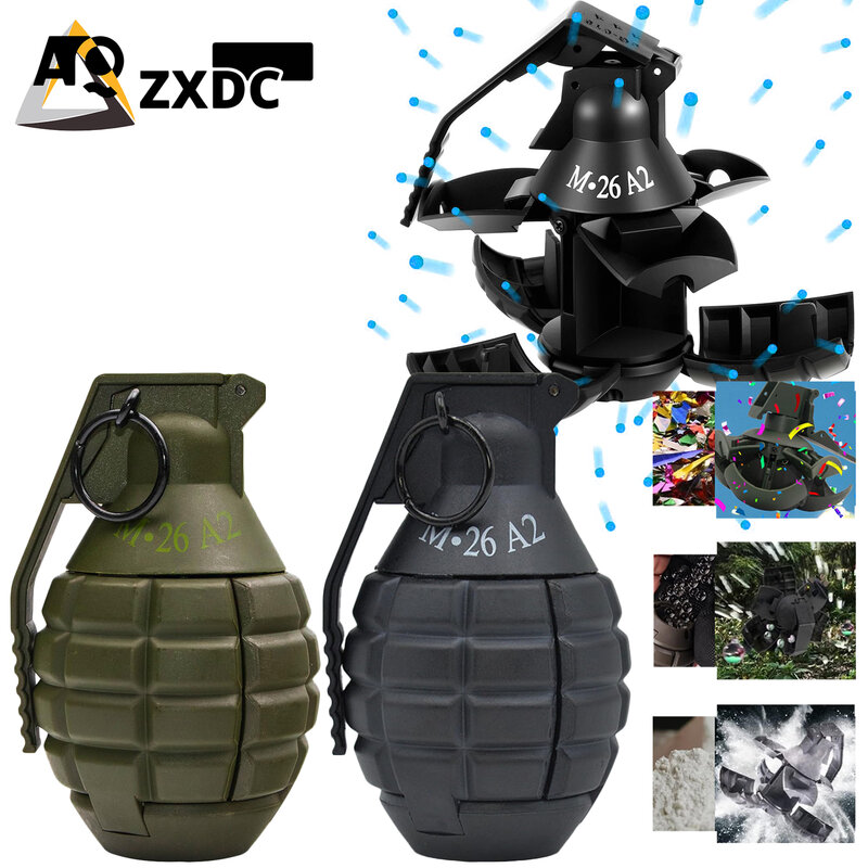 Hand Grenade Toy for Battle Game Tactical Water Bomb Toy Grenades for Outdoor Sport Role Play Prop Game Powerful Spring Impact