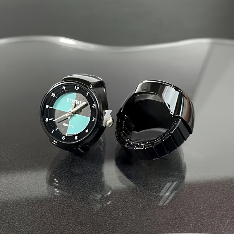Креативные светящиеся кварцевые часы с кольцом, крутые модные наручные часы с цветным блоком для женщин и мужчин