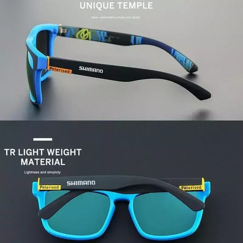 시마노 편광 선글라스 UV400 남녀 야외 사냥 낚시 운전 자전거 선글라스 옵션 박스
