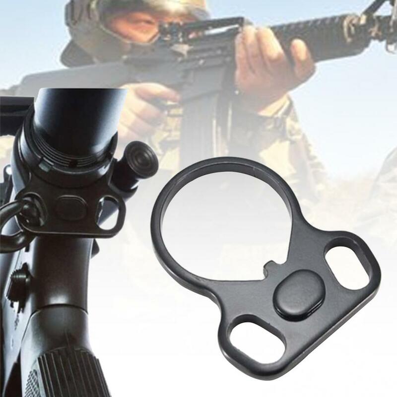 Tactical RifleEndPlateSling Adapter, 2-Ring, Standard Steel Sling Loop, ao ar livre, Caminhadas, Camping, Caça, Gun Acessórios