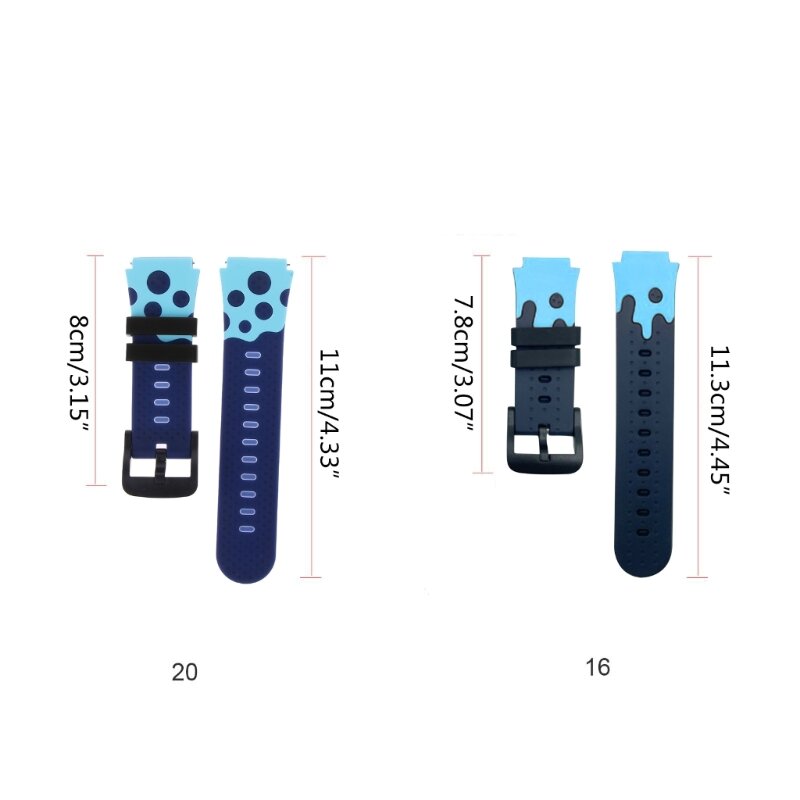 Practical Sport Watch Band for Child Phone Watch Waterproof and Adjustable Wristwatch Strap Silicone Belt for Kid