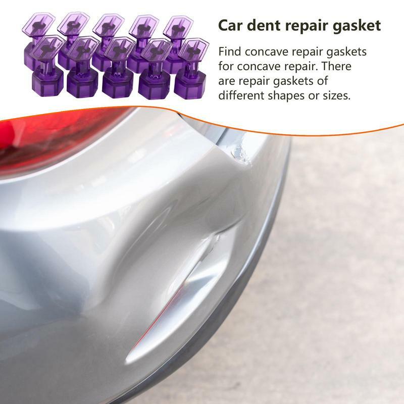 Car Dent Repair Extrator com guias de cola, Dent Removal Tool, Traction Leaf, Body Maintenance Tool, 10pcs