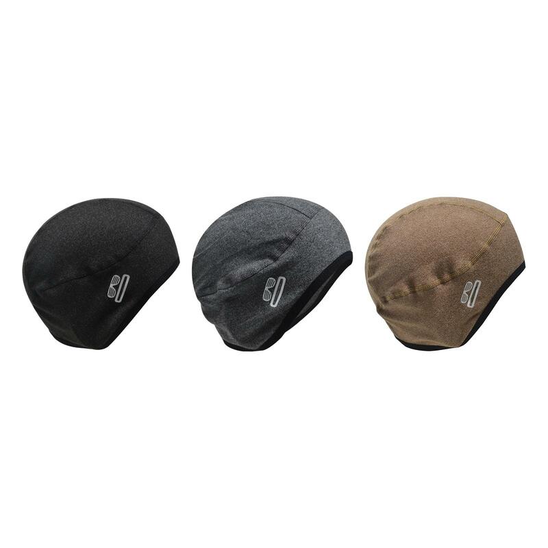 Skull Cap Helmet Liner for Men Stretch Winter Thermal Cap for Outdoor Sports Riding Skiing Climbing Forehead Ear Protection Hat