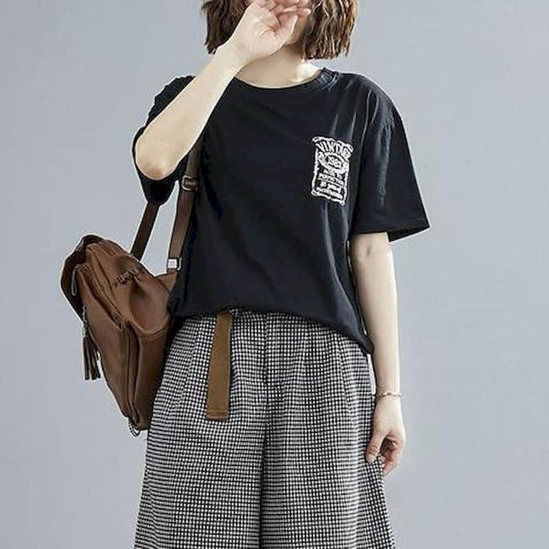 Conjunto deportivo de 2 piezas para mujer, camiseta de media manga, pantalones cortos de algodón 100%, ropa deportiva de estilo coreano para verano