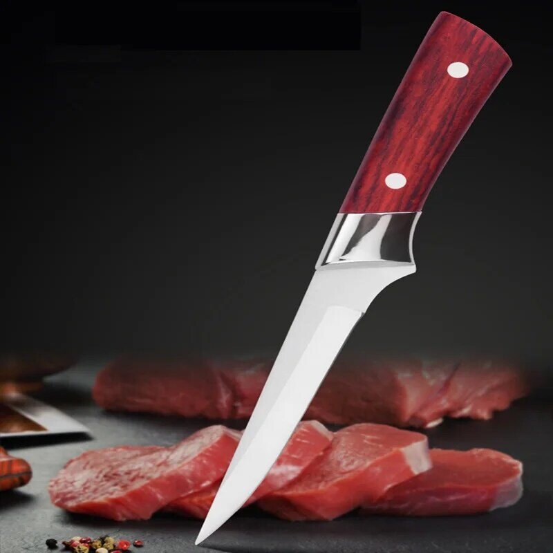 Pisau Boning koki Stainless Steel, pisau koki Stainless Steel Deshuesado pisau khusus dapur dan pisau daging serbaguna