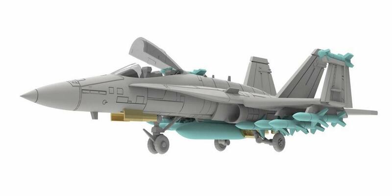 SNOWMAN SG-7052 1/700 F/A-18D Hornet Strike Fighter l (Air-to-Air) Model Kit