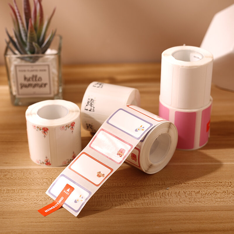 Niimbot b21/b3s/b1thermal papel impressora de escritório em casa etiquetas de papel adesivo colorido quadrado redondo rolo de papel imprimível adesivo