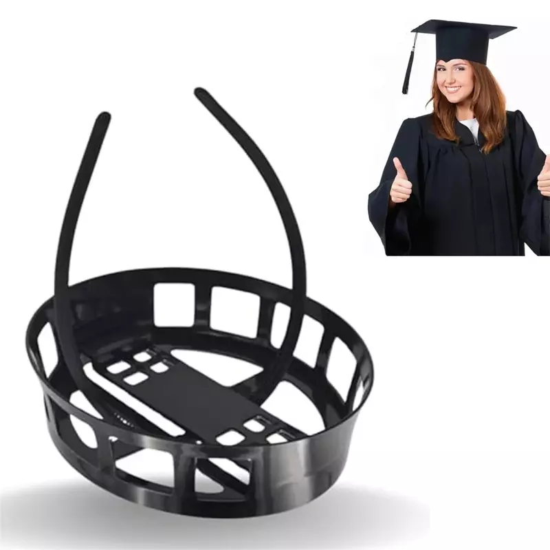 Titular chapéu graduação ajustável para Unisex, Cap Headband, seguro penteado Cap, não mudar o cabelo, novo, 2024