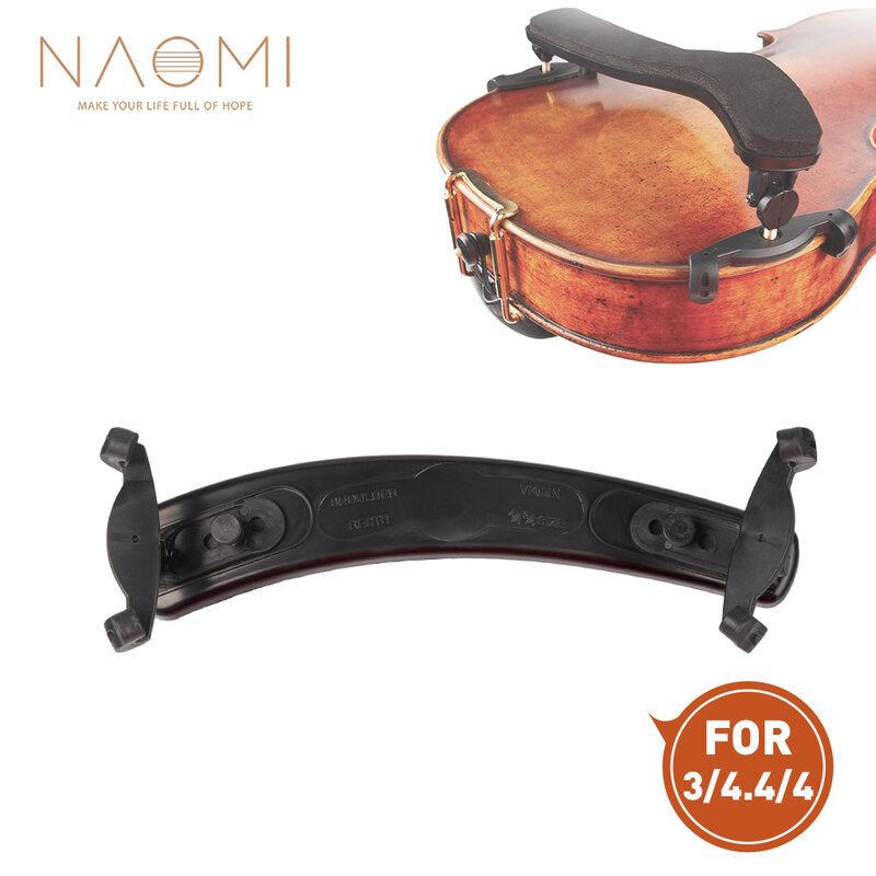 Naomi violino ombro resto para 3/4 tamanho 4/4 ajustável ombro resto para violino com altura ajustável pés e almofada de espuma
