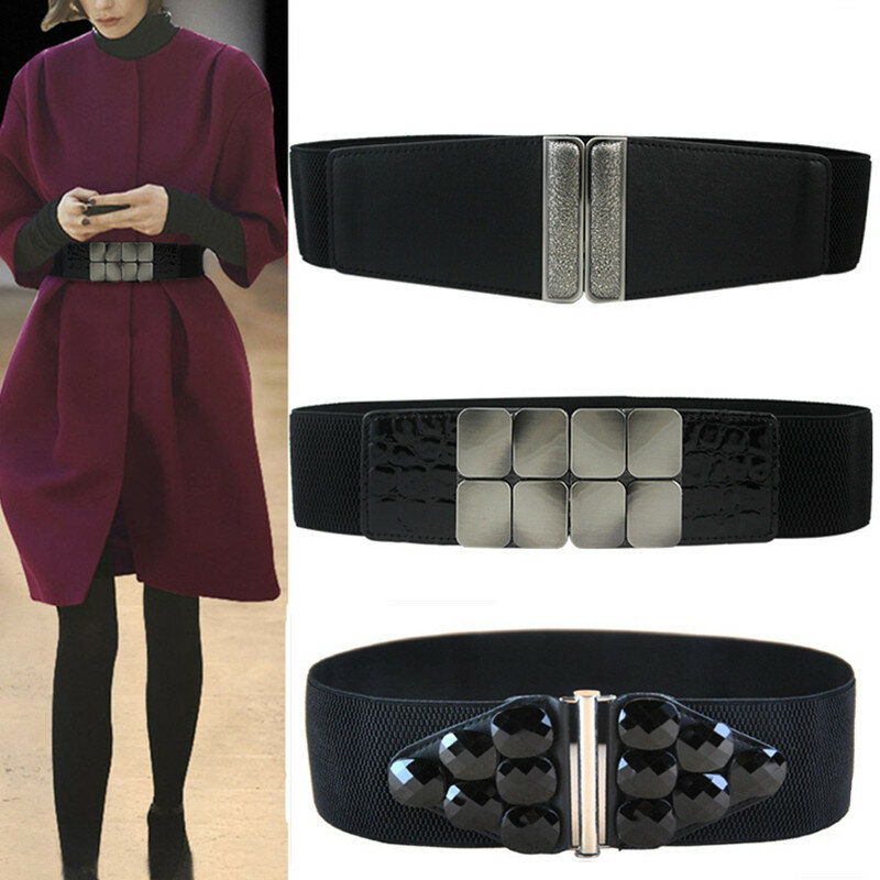 Faja elástica Vintage para mujer, cinturón ancho elegante, accesorios de moda, gran oferta