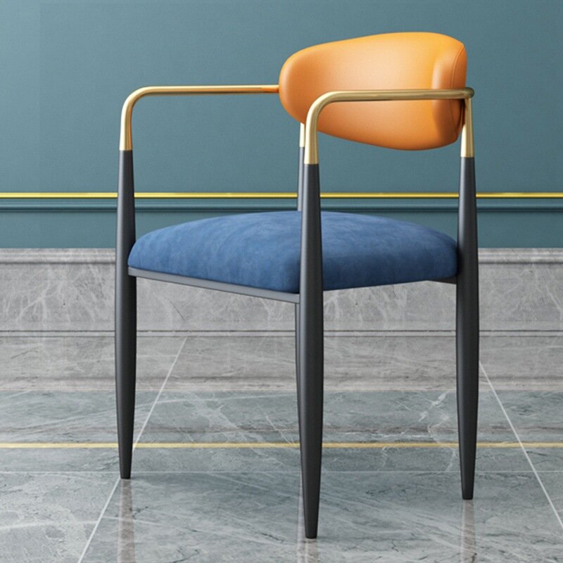 Oświetlenie w stylu nordyckim luksusowe krzesło do jadalni stół do jadalni fotel kreatywny oparcie krzesła włoski makijaż krzesło biuro sprzedaży negocjatio