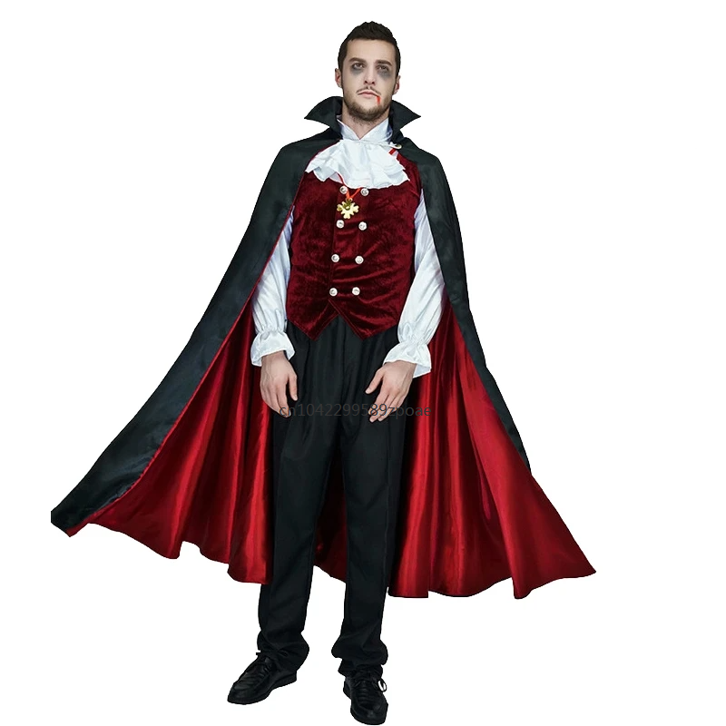 QLQ-Costume de Vampire Gothique de Luxe pour Homme, Cosplay, ixd'Halloween, Effrayant
