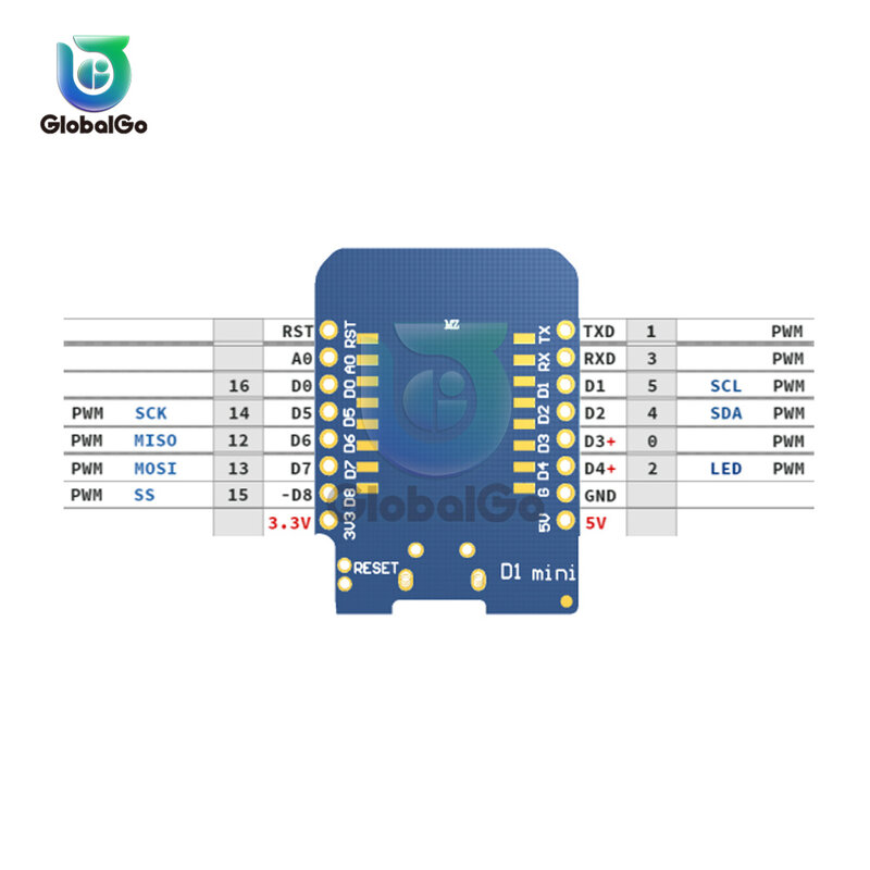 WeMos D1 MINI ESP8266 ESP-12F WIFI Internet of Things Development Board CH340G TYPE-C Interface for Arduino Compatible