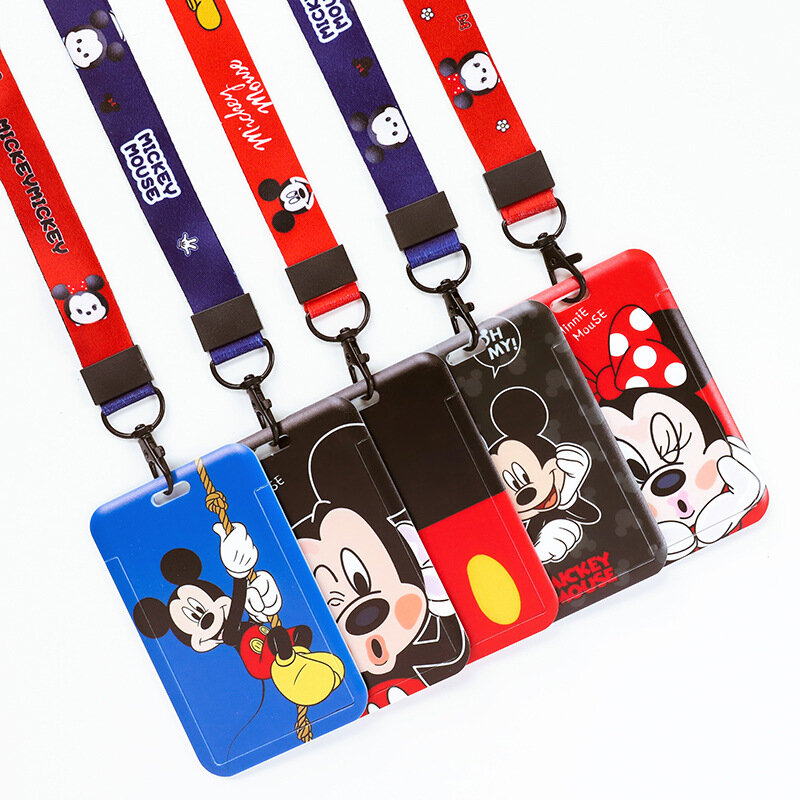 Disney Mickey Id Kaarthouders Lanyards Meisjes Deur Kaart Case Opknoping Touw Badge Houder Nek Riem Visitekaartje Klein Cadeau