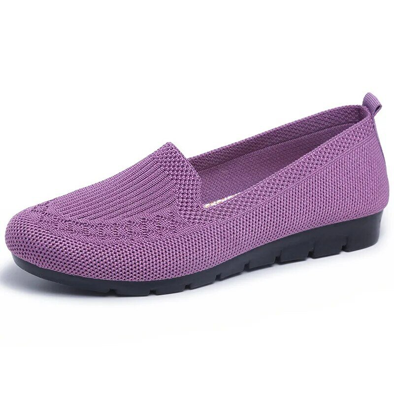 Frauen Casual Schuhe Sommer Mesh Atmungsaktive Flache Schuhe Damen Komfort Licht Sneaker Socken Frauen Slip auf Loafer Zapatillas Muje