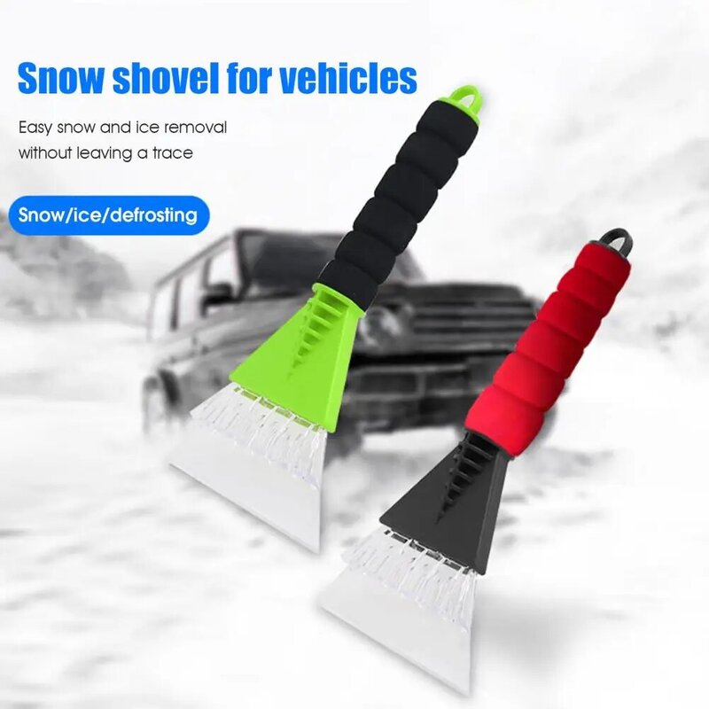 Zimowa łopata do śniegu nie drapiący uchwyt do gąbki oszczędzający pracę rozmrażanie przenośny skrobak do usuwania śniegu z mrozu do samochodu