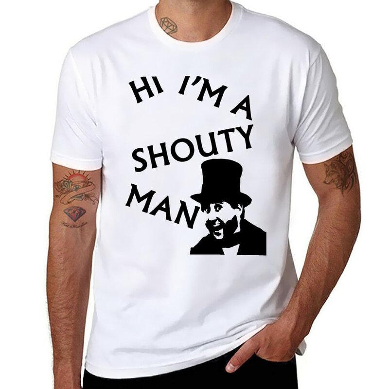 T-shirt imprimé animal Shouty Man pour hommes, chemises pour garçons, t-shirts graphiques, nouveau