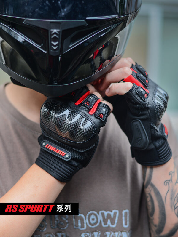 Перчатки с короткими пальцами для мотогонок, дышащие защитные перчатки для езды по бездорожью и горным мотоциклам, летние