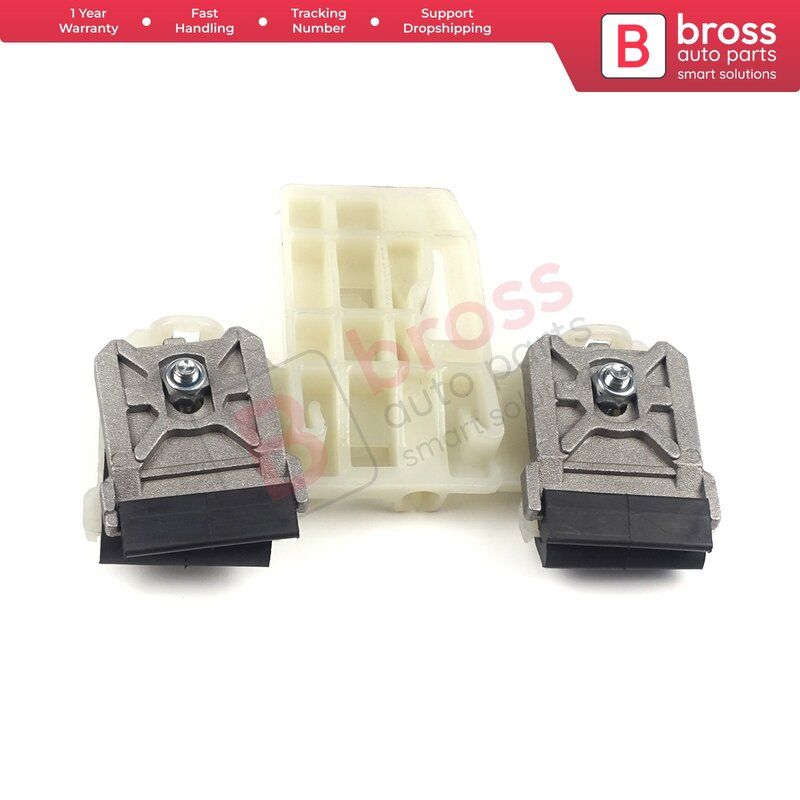 Bross Auto-onderdelen BWR5148 Elektrische Ruitbediening Regulator Reparatie Clips Linksvoor Driver Side Voor Skoda Fabia 5J Mg 2008 2014