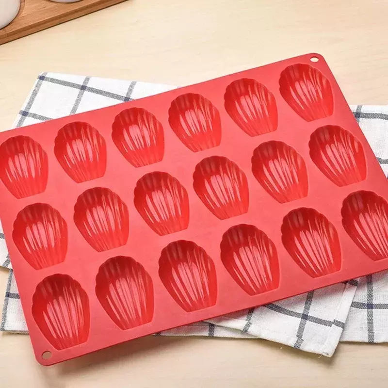 Madeleine cetakan kue silikon, cetakan kue DIY Shell Baking Pan cetakan aksesoris peralatan dapur