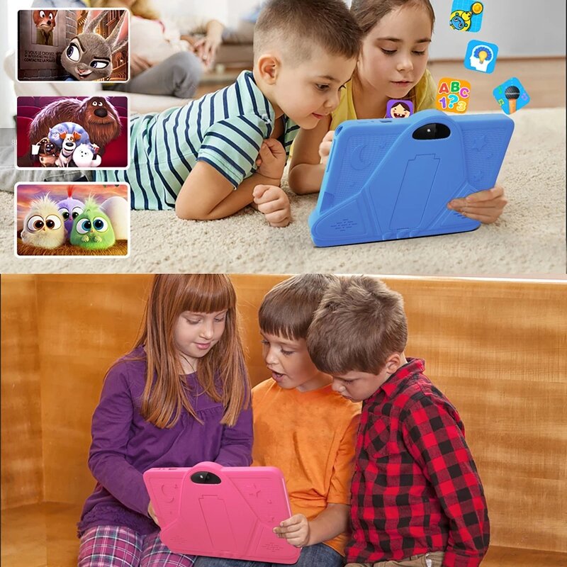 어린이 태블릿, 쿼드 코어, 듀얼 카메라, 블루투스, 5G 와이파이, 학습 교육 게임, 태블릿 PC, 9.0, 2GB + 32GB ROM, 7 인치