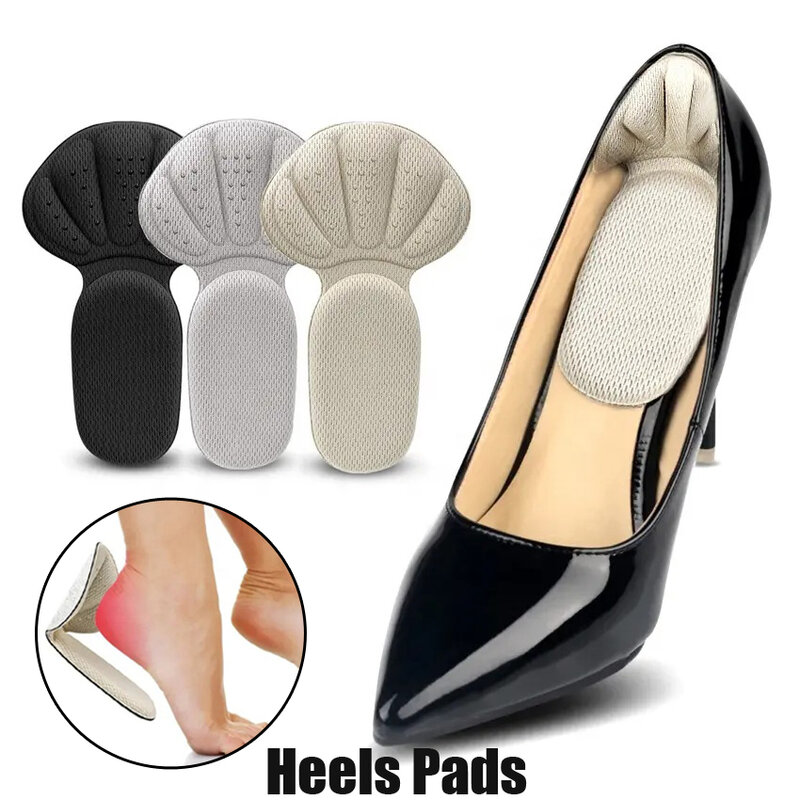 2 Pairs Soft Heel Stickers Women's Memory Sponge Half size Insoles High-heel Shoe Pad Pain Relief Protector Cushion Back Sticker