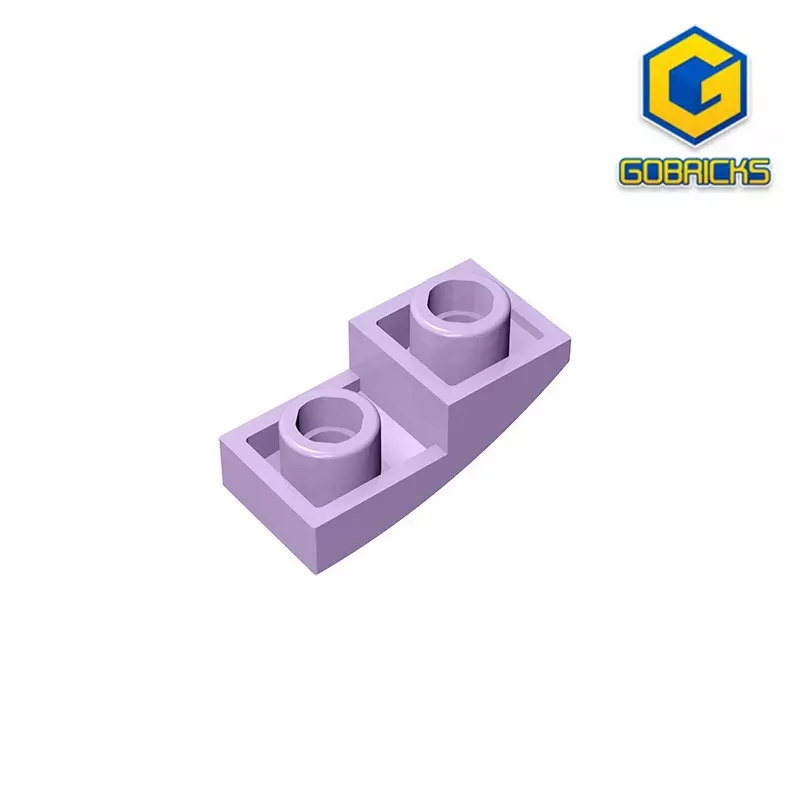 Gobricks GDS-795 Inclinação Curvada para Crianças, 2x1 Invertido, Compatível com Lego 24201, Blocos de Construção Educacionais, Técnico DIY