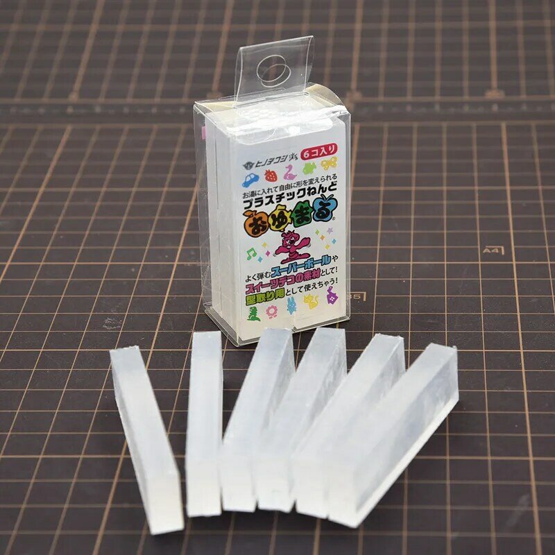 6 buah/kantong impor Jepang transparan penuh plastik Resin kebebasan tanah kristal untuk pemodelan DIY