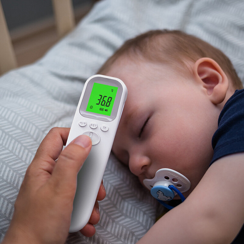 Termômetro médico do corpo digital, febre Baumanometer, testa, termômetro infravermelho de ouvido, sem contato, portátil, bebê, bebês, adulto
