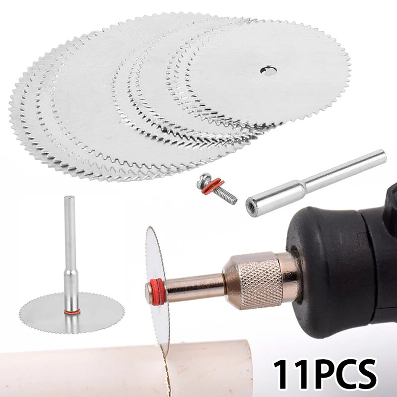 Mini disco de corte de Metal y madera, hoja de sierra Circular para herramienta rotativa eléctrica Dremel, 22mm, 25mm, 32mm, 11 unidades