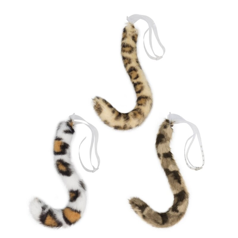 Pellicce sintetiche Coda volpe Coda animale Coda gatto Coda leopardo Anime giapponesi-Halloween Cosplay Accessori