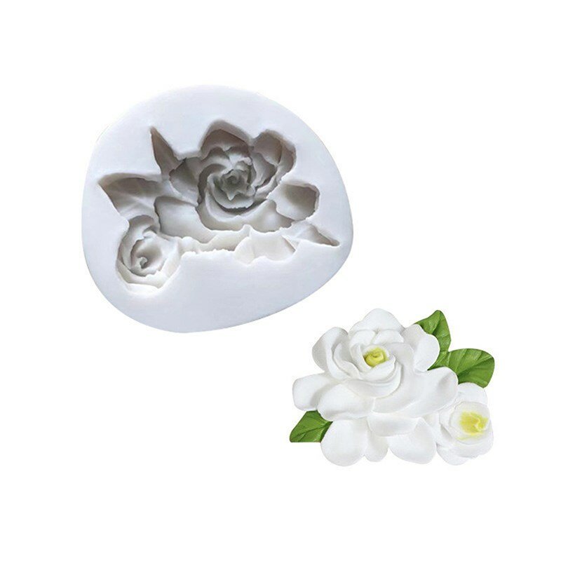 Gardenia Liquid Silicone Cake Mold DIY Rim Embellishes With Chocolate Dessert Pastry Decorating Kitchen Baking Accessories Tools